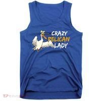 Crazy Pelican Lady Fnny Pelican Lover Gift National Bird Day Gift Tank Top thumb 0