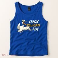 Crazy Pelican Lady Fnny Pelican Lover Gift National Bird Day Gift Tank Top thumb 2