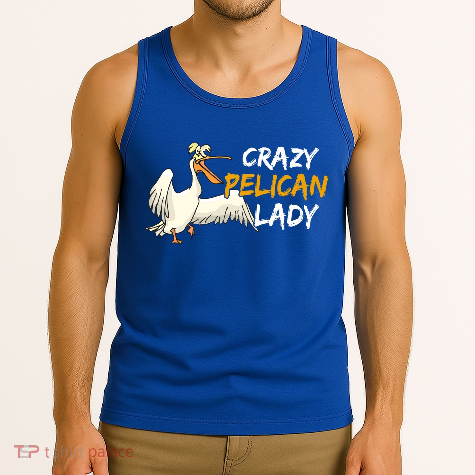 Crazy Pelican Lady Fnny Pelican Lover Gift National Bird Day Gift Tank Top