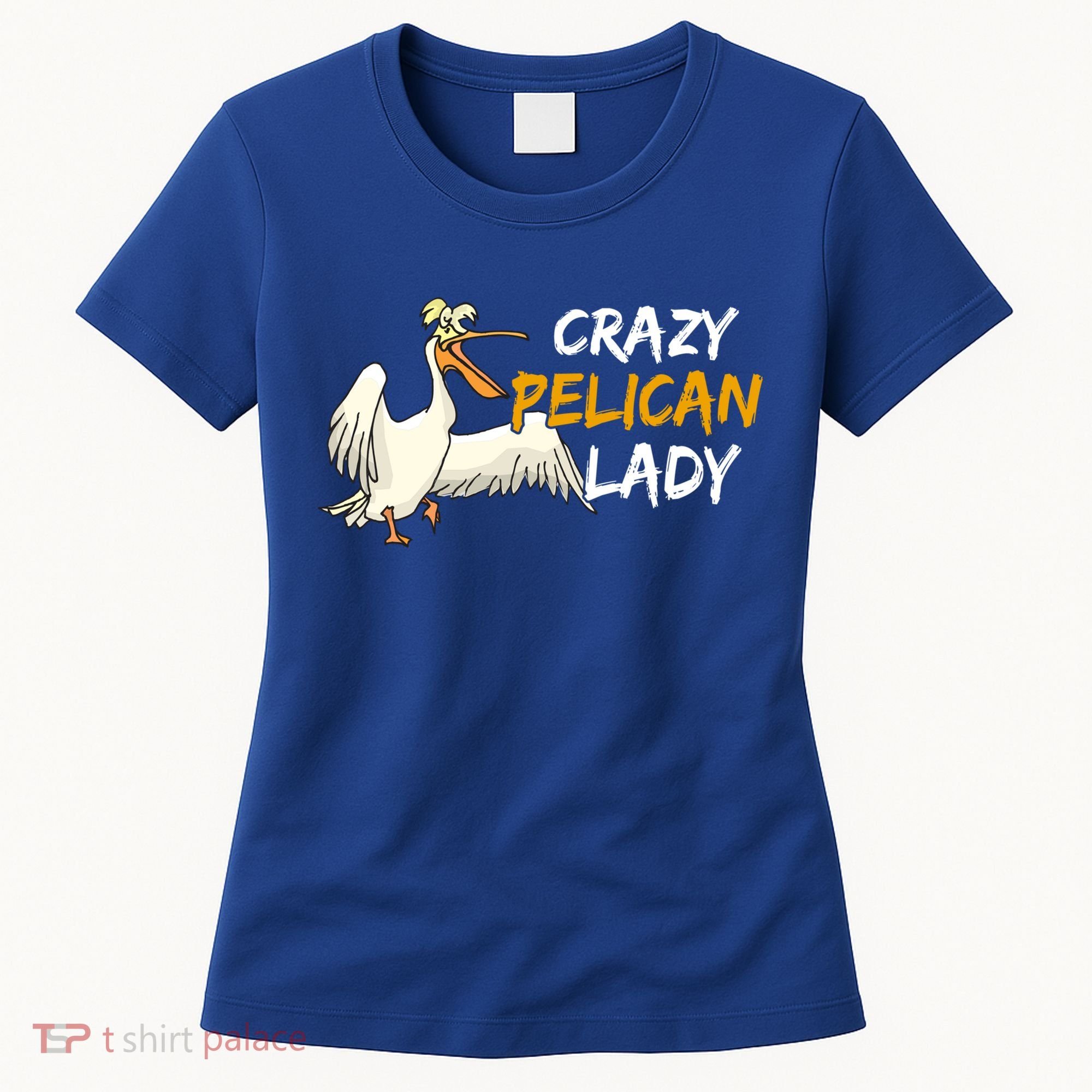 Crazy Pelican Lady Fnny Pelican Lover Gift National Bird Day Gift Women's T-Shirt