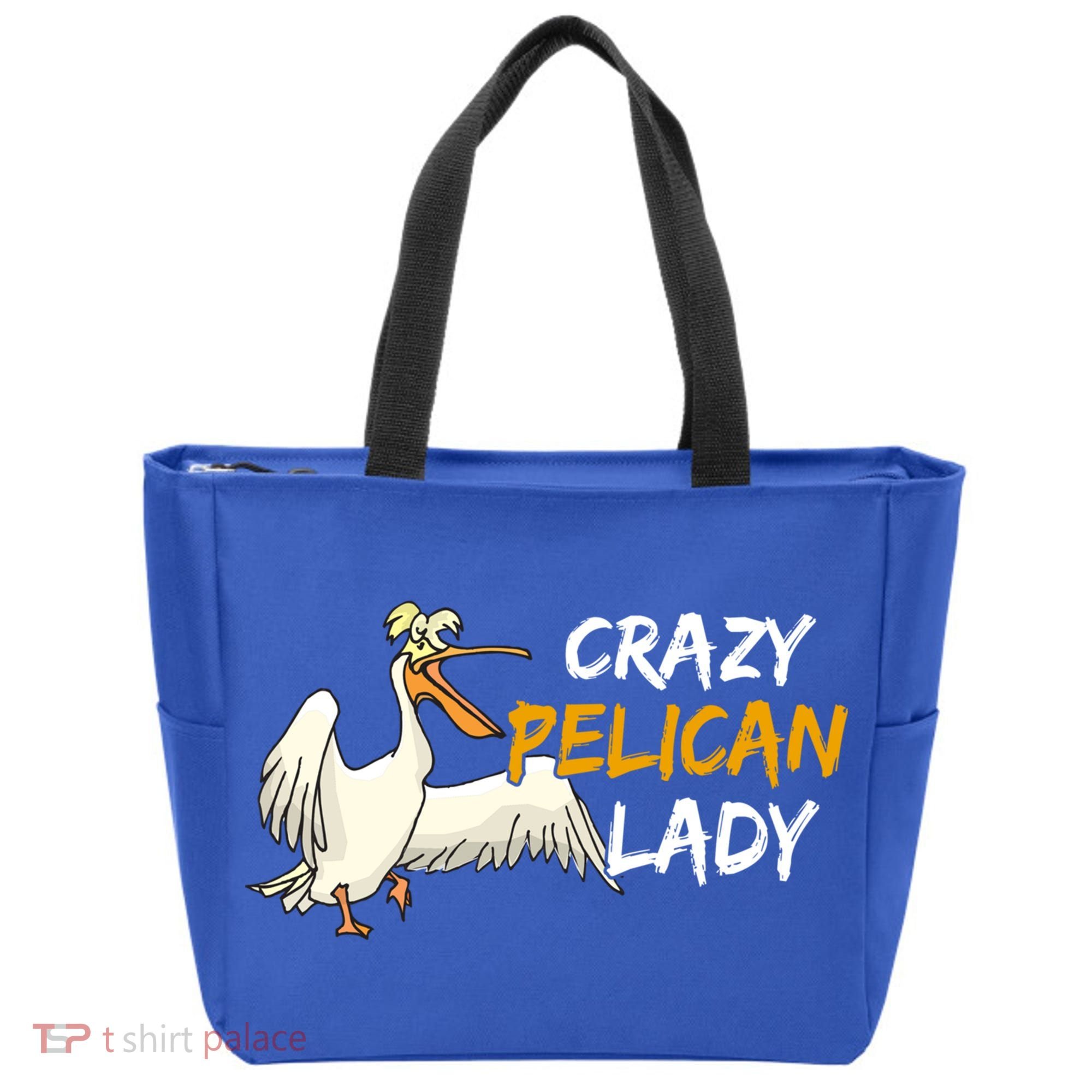 Crazy Pelican Lady Fnny Pelican Lover Gift National Bird Day Gift Tote Bag