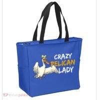 Crazy Pelican Lady Fnny Pelican Lover Gift National Bird Day Gift Tote Bag thumb 2