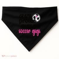 Crazy Proud Loud Soccer Gigi Soccer Player Gigi Funny Gift USA-Made Doggie Bandana thumb 0
