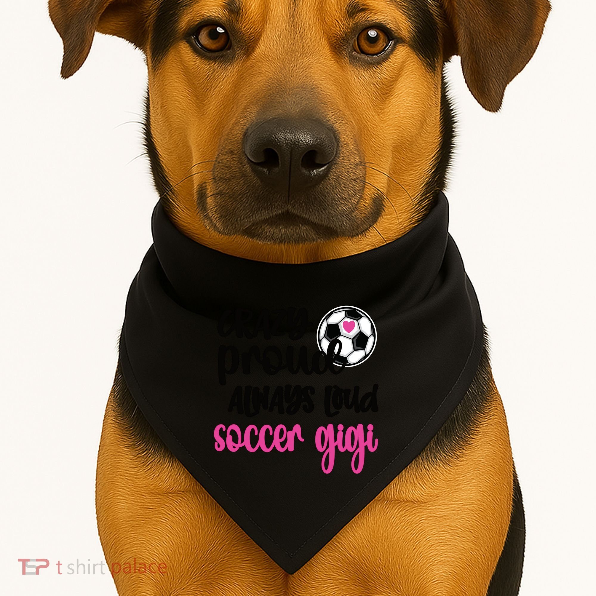 Crazy Proud Loud Soccer Gigi Soccer Player Gigi Funny Gift USA-Made Doggie Bandana