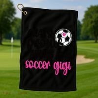 Crazy Proud Loud Soccer Gigi Soccer Player Gigi Funny Gift Golf Towel thumb 1