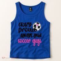 Crazy Proud Loud Soccer Gigi Soccer Player Gigi Funny Gift Tank Top thumb 2