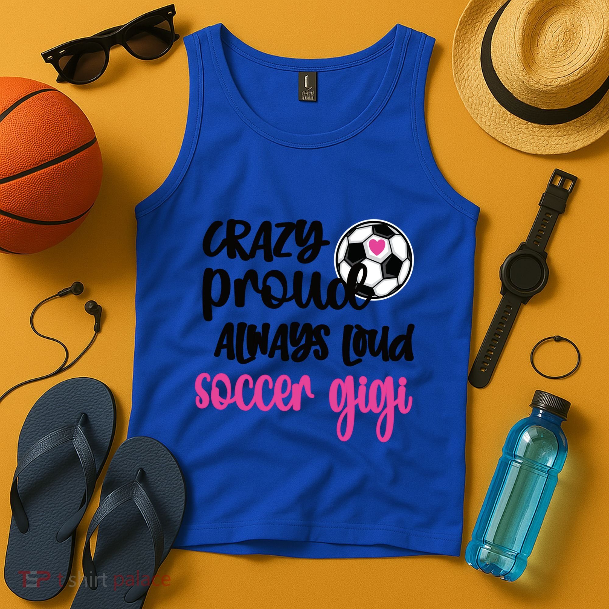 Crazy Proud Loud Soccer Gigi Soccer Player Gigi Funny Gift Tank Top