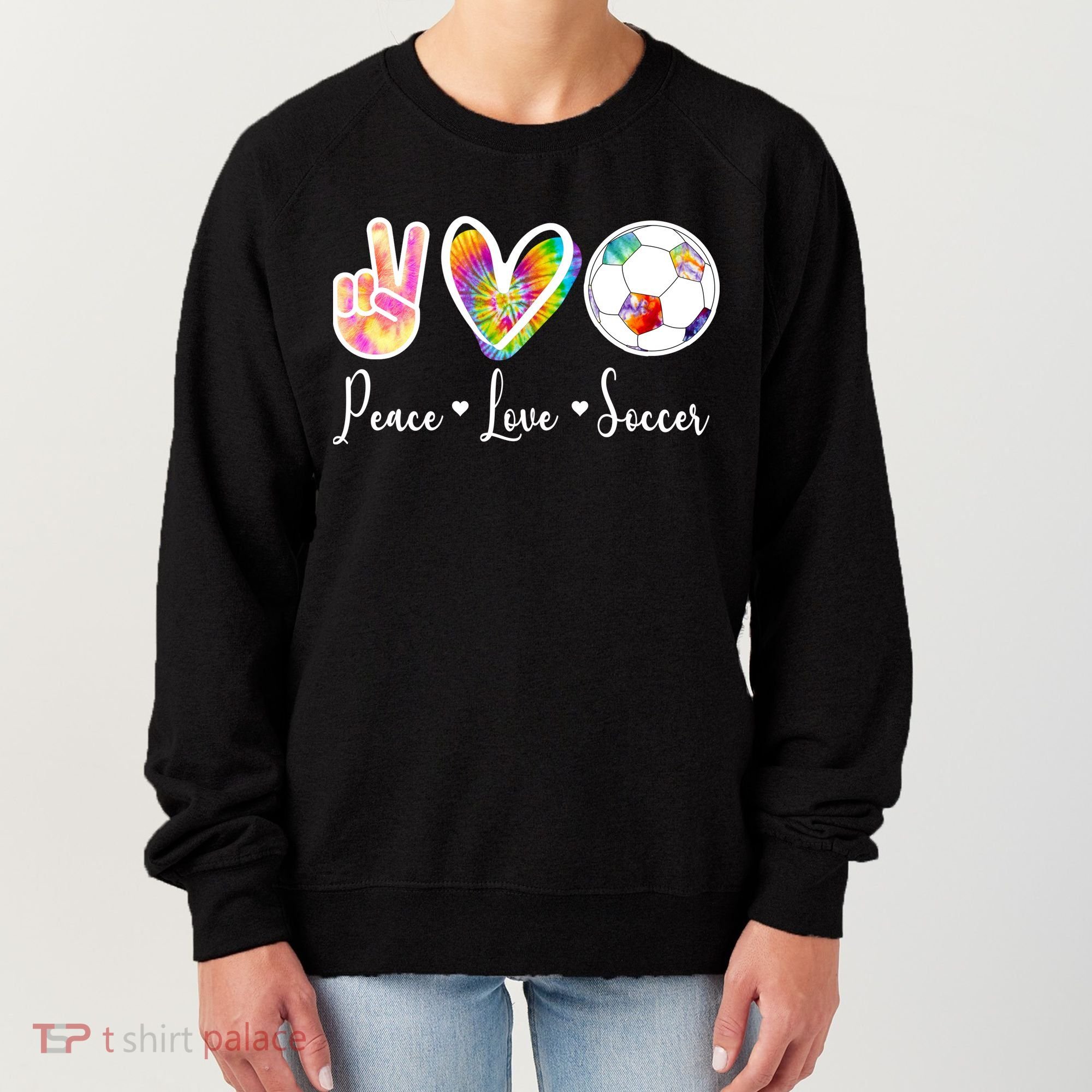 Cute Peace Love Soccer Women's Sweatshirt