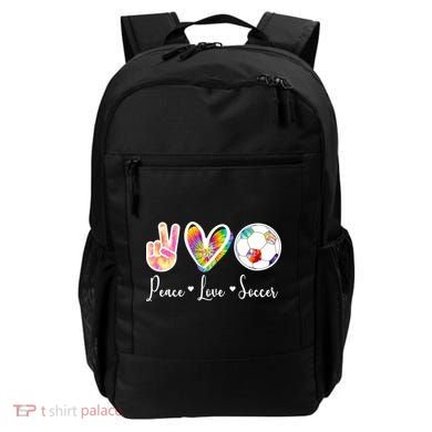 Cute Peace Love Soccer Backpack