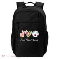 Cute Peace Love Soccer Backpack thumb 0