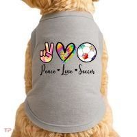 Cute Peace Love Soccer Doggie Tank thumb 0