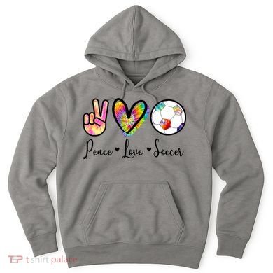 Cute Peace Love Soccer Hoodie