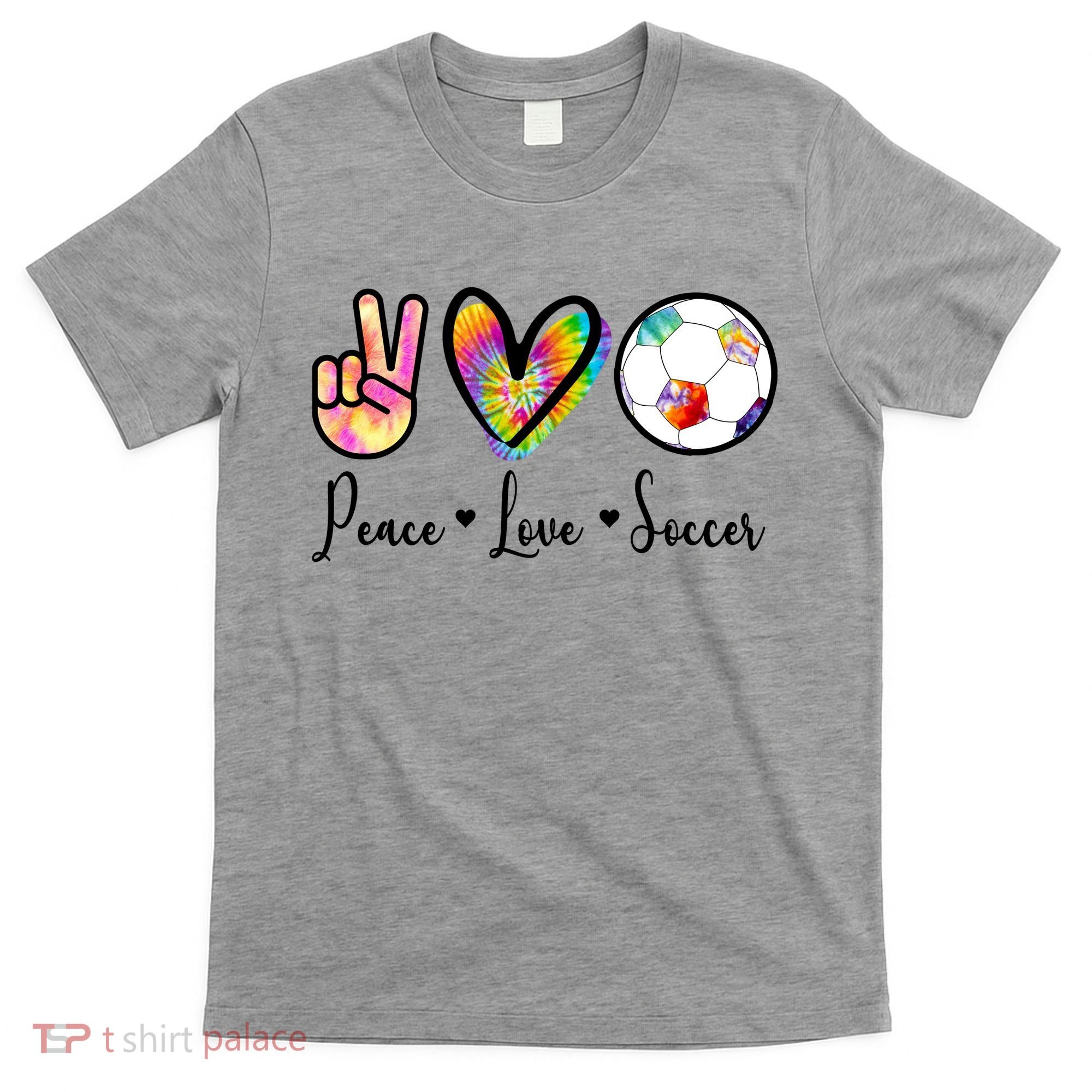 Cute Peace Love Soccer T-Shirt