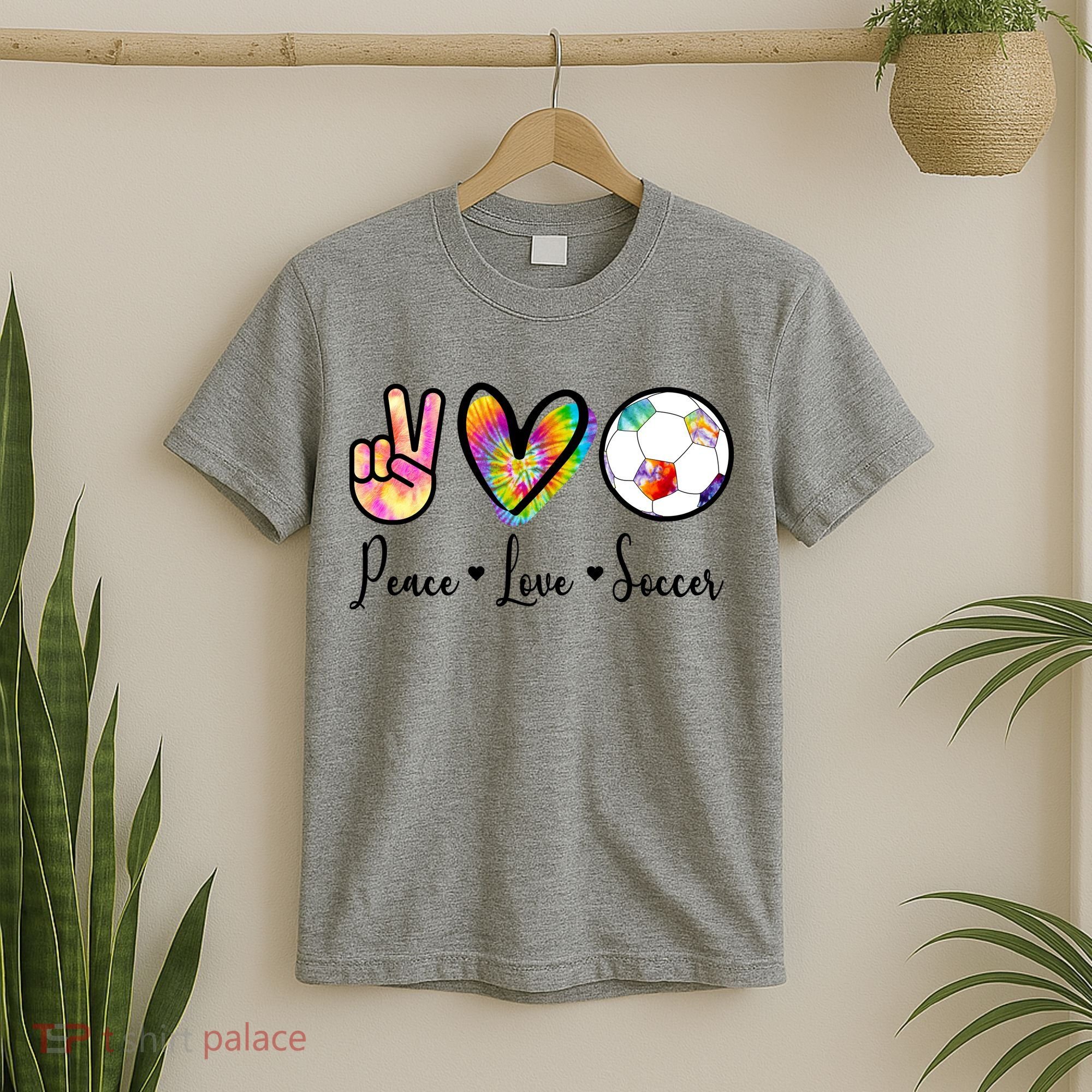 Cute Peace Love Soccer T-Shirt