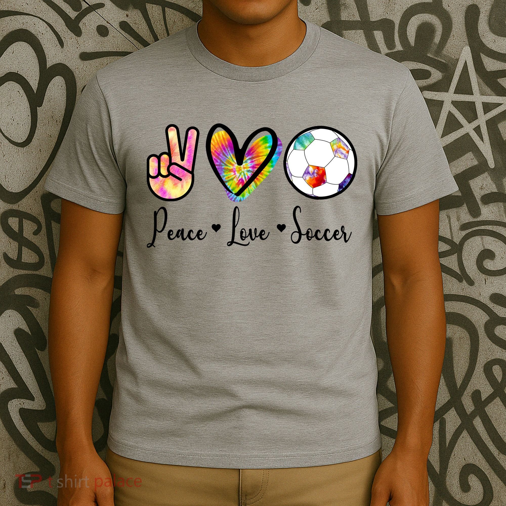 Cute Peace Love Soccer T-Shirt
