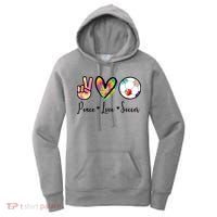 Cute Peace Love Soccer Women's Hoodie thumb 0