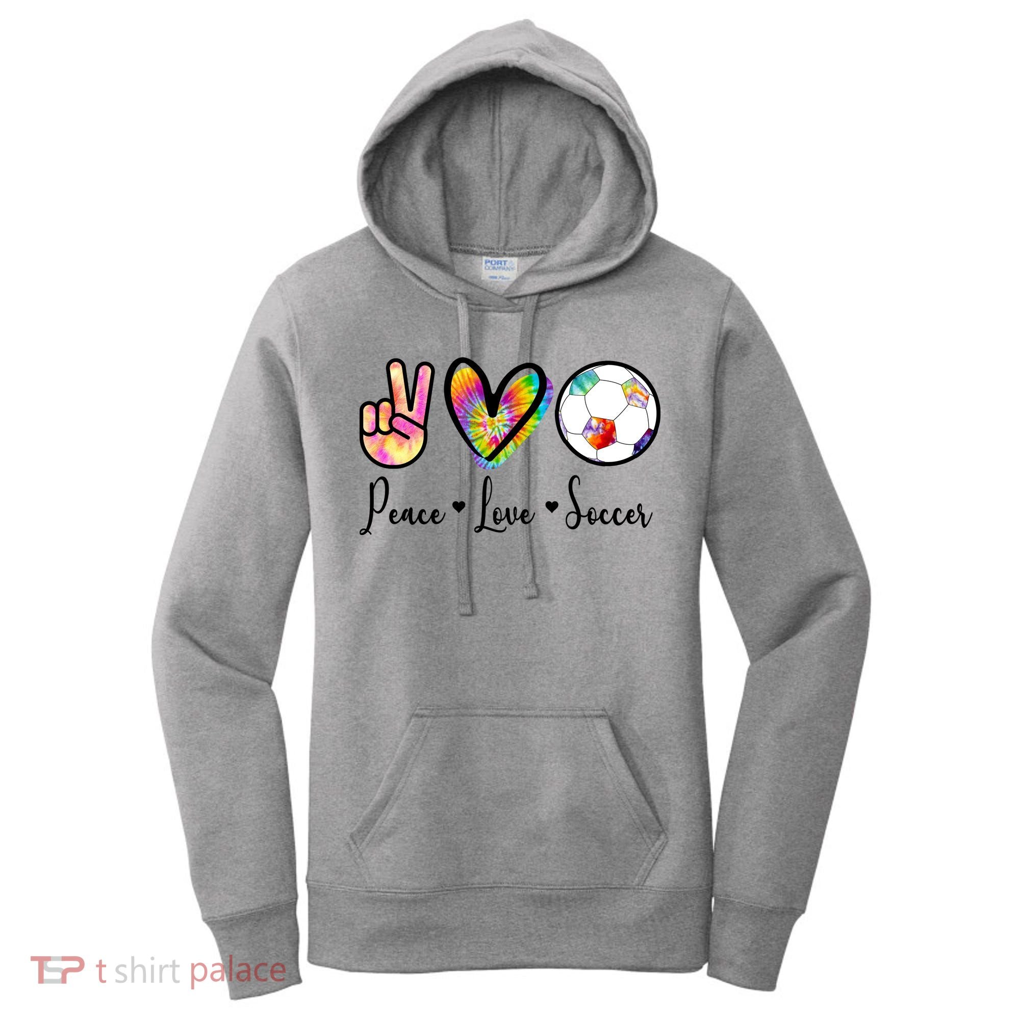 Cute Peace Love Soccer Women's Hoodie