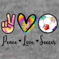 Cute Peace Love Soccer Women's Hoodie thumb 2