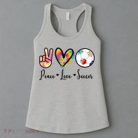 Cute Peace Love Soccer Women's Tank Top thumb 3
