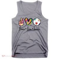 Cute Peace Love Soccer Tank Top thumb 0