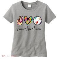Cute Peace Love Soccer Women's T-Shirt thumb 0
