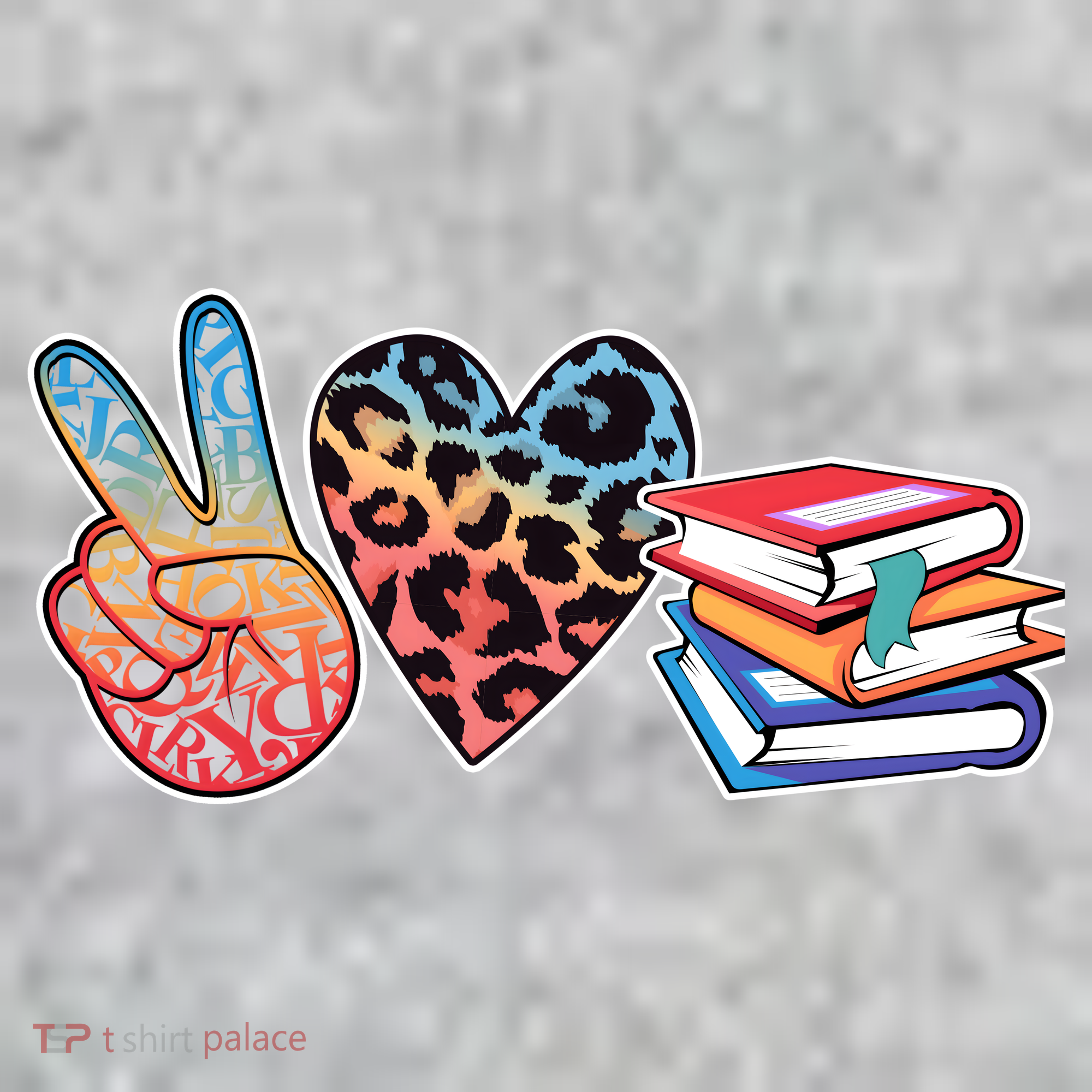 Cute Peace Love Books Reading Fan Book Lover T-Shirt