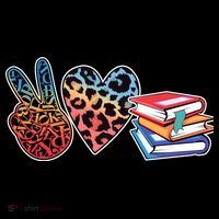 Cute Peace Love Books Reading Fan Book Lover Hoodie thumb 7