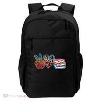 Cute Peace Love Books Reading Fan Book Lover Backpack thumb 0