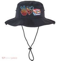 Cute Peace Love Books Reading Fan Book Lover Bucket Hat thumb 0
