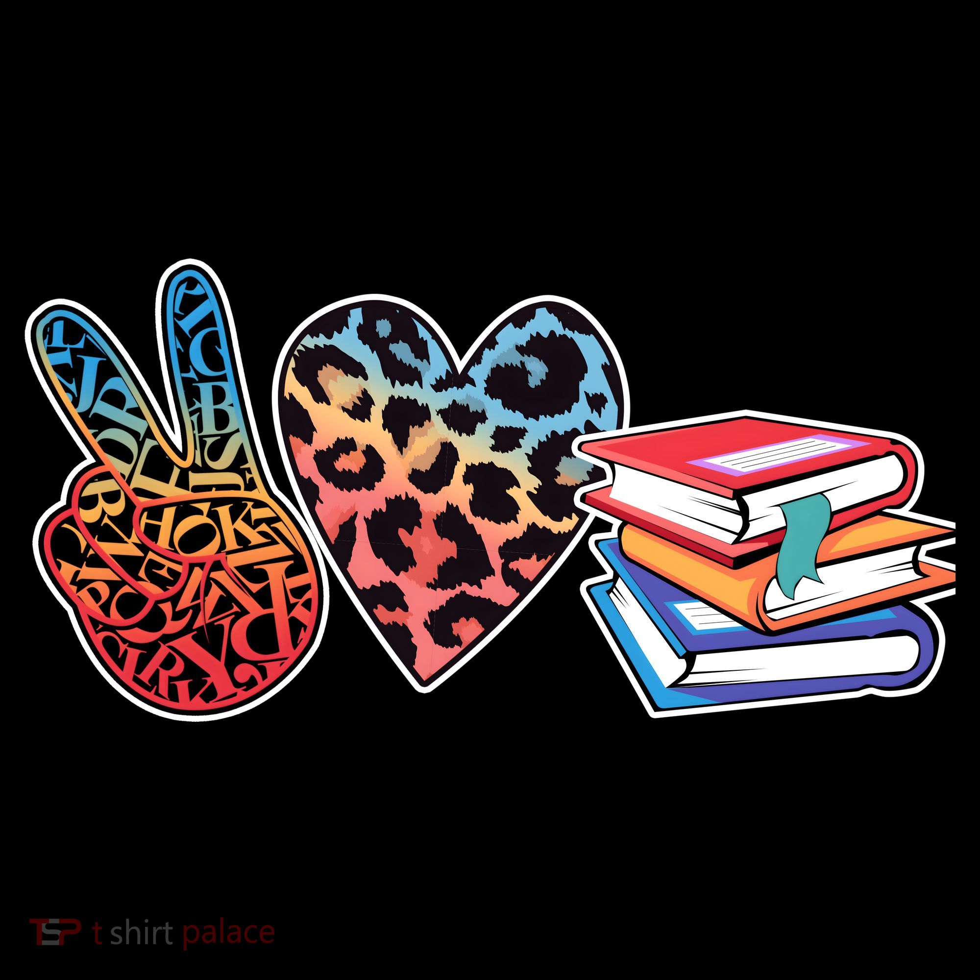 Cute Peace Love Books Reading Fan Book Lover Women's Hoodie