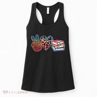 Cute Peace Love Books Reading Fan Book Lover Women's Tank Top thumb 0