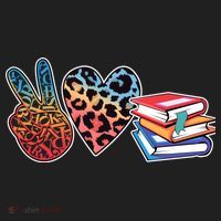 Cute Peace Love Books Reading Fan Book Lover Hat thumb 2