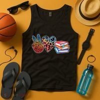 Cute Peace Love Books Reading Fan Book Lover Tank Top thumb 4