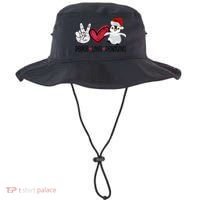 Christmas Peace Love Penguins Cute Xmas Santa Penguin Great Gift Bucket Hat thumb 0