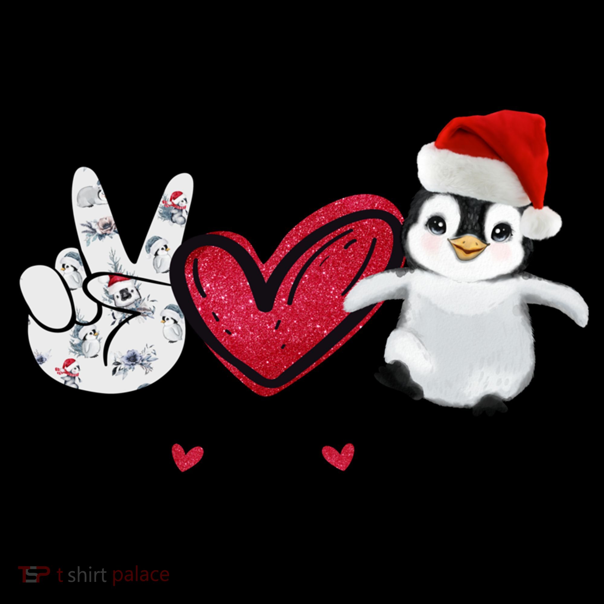 Christmas Peace Love Penguins Cute Xmas Santa Penguin Great Gift Coffee Mug