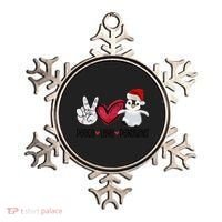 Christmas Peace Love Penguins Cute Xmas Santa Penguin Great Gift Ornament thumb 0