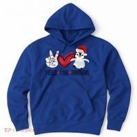 Christmas Peace Love Penguins Cute Xmas Santa Penguin Great Gift Hoodie thumb 0