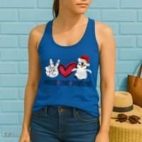 Christmas Peace Love Penguins Cute Xmas Santa Penguin Great Gift Women's Tank Top thumb 2