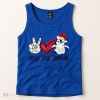 Christmas Peace Love Penguins Cute Xmas Santa Penguin Great Gift Tank Top thumb 2