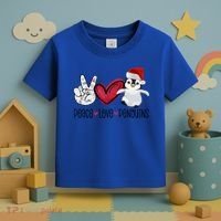 Christmas Peace Love Penguins Cute Xmas Santa Penguin Great Gift Toddler T-Shirt thumb 3