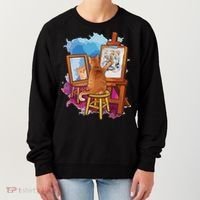 Cat Painting Lion Artistic Animals Lover Graphic Novelty Women's Sweatshirt thumb 0