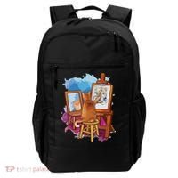 Cat Painting Lion Artistic Animals Lover Graphic Novelty Backpack thumb 0