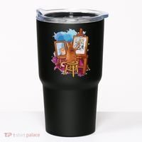 Cat Painting Lion Artistic Animals Lover Graphic Novelty Tumbler thumb 0