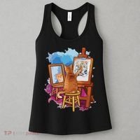Cat Painting Lion Artistic Animals Lover Graphic Novelty Women's Tank Top thumb 3