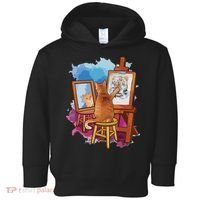 Cat Painting Lion Artistic Animals Lover Graphic Novelty Toddler Hoodie thumb 0