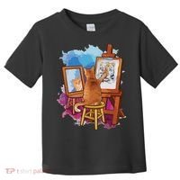 Cat Painting Lion Artistic Animals Lover Graphic Novelty Toddler T-Shirt thumb 0