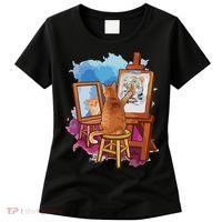 Cat Painting Lion Artistic Animals Lover Graphic Novelty Women's T-Shirt thumb 0