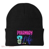 Cute Pharmacy Life Medication Pill Pharmacist Pharmacy Tech Gift Beanie thumb 0