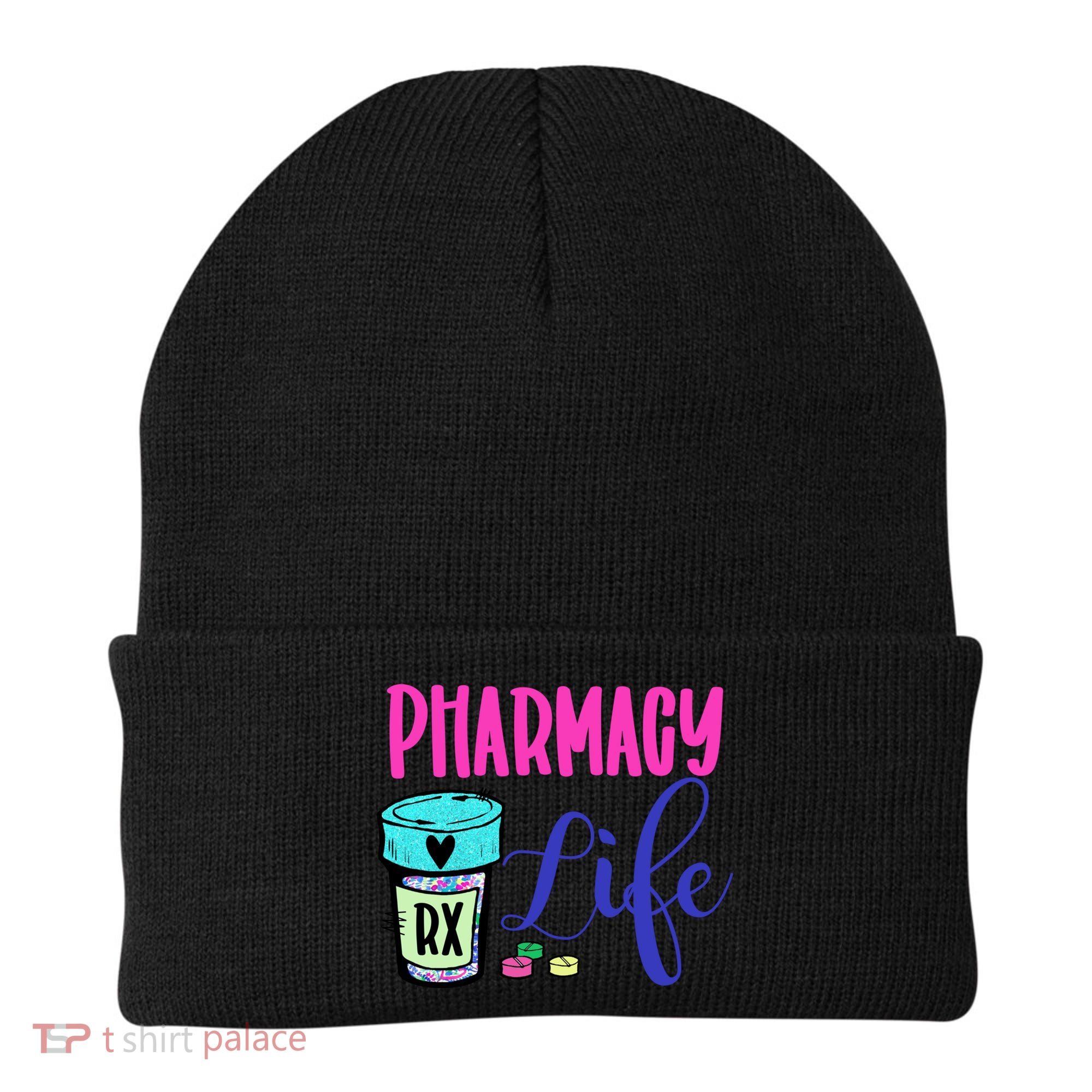 Cute Pharmacy Life Medication Pill Pharmacist Pharmacy Tech Gift Beanie