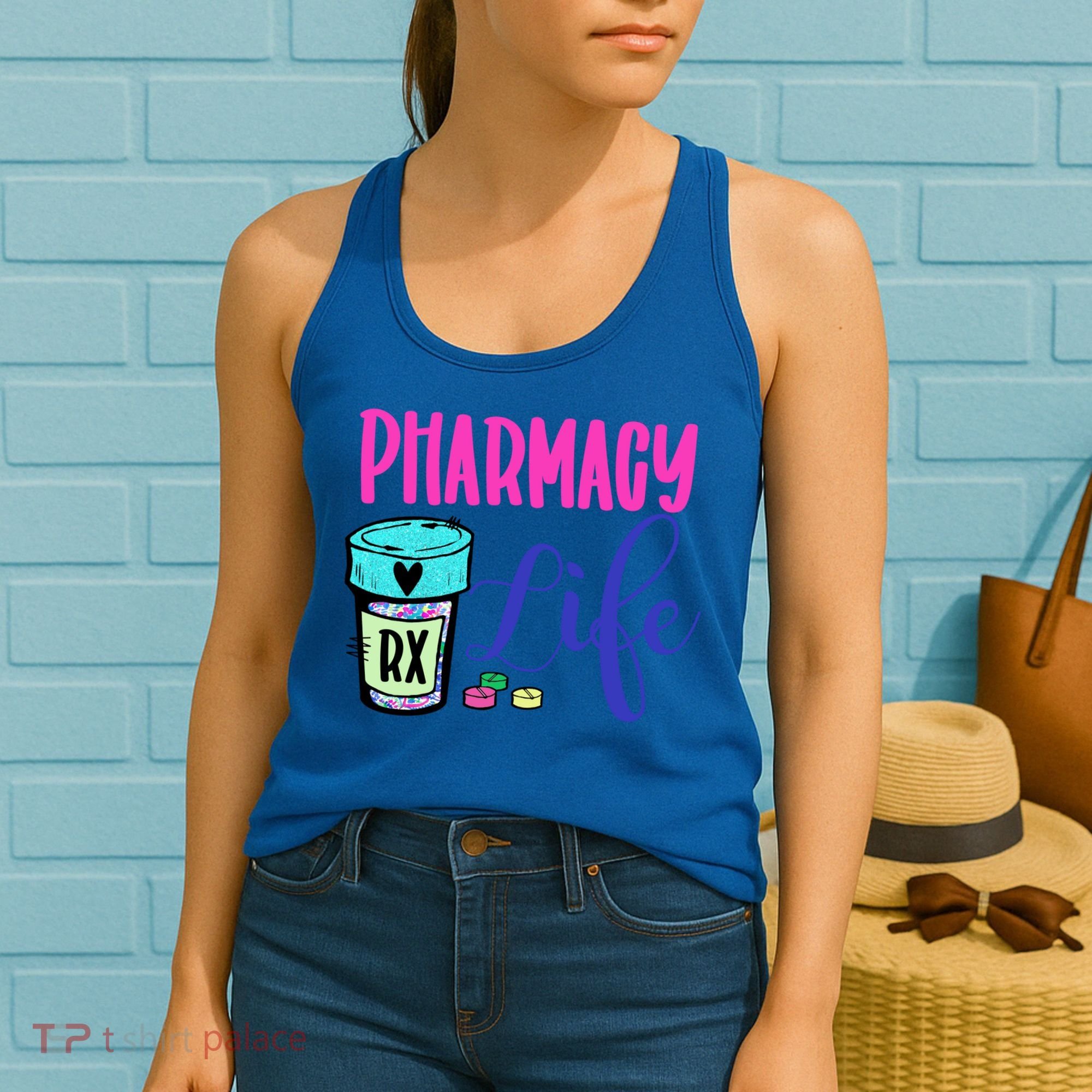 Cute Pharmacy Life Medication Pill Pharmacist Pharmacy Tech Gift Women's Tank Top